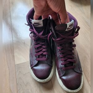 Nike Blazer Mid Leather Premium Snake Sneakers Purple 685225-60